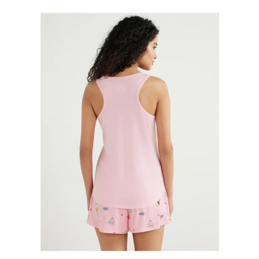 JOYSPUN Pink Tank Top and Dogs Shorts Pajama Set Size XL NWT - Picture 2 of 6